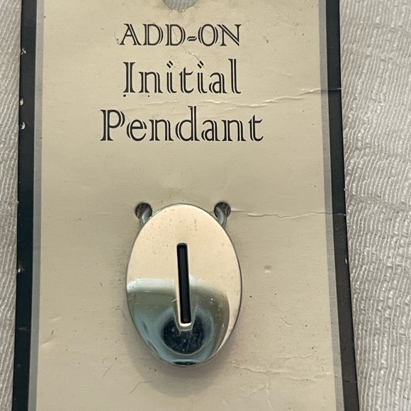 Silver-tone Initially Slide Pendant Charms “F” “I” “O” - Picture 2 of 3